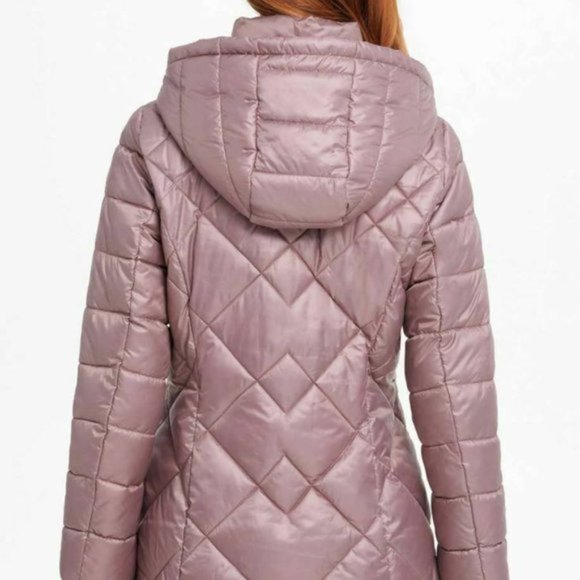 Andrew Marc Ladies' Hooded Long Jacket(plm plum) - Picture 3 of 11